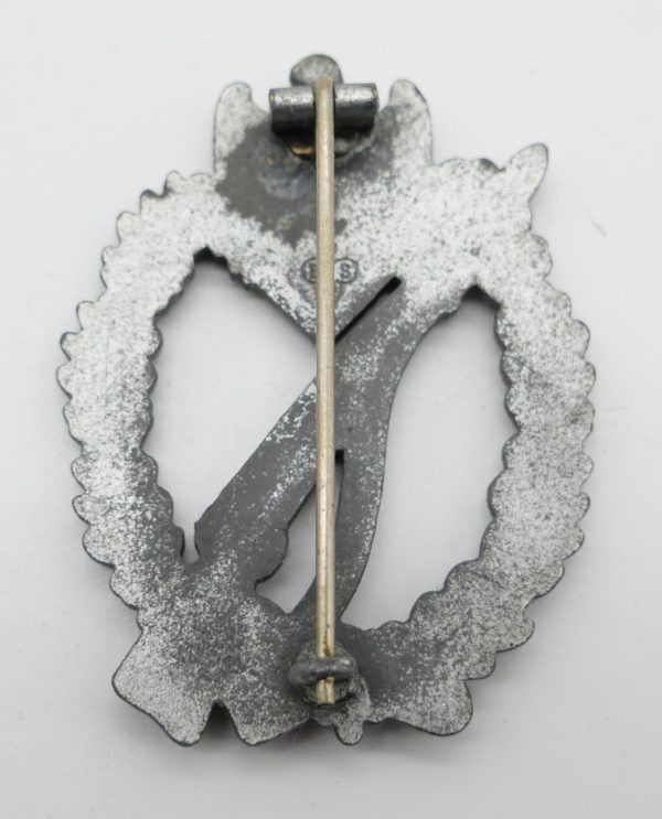 Infanterie Sturmabzeichen Silber BSW - In der Verleihungsschachtel im Wölkchendesign - Hersteller Brüder Schneider Wien – Bild 3