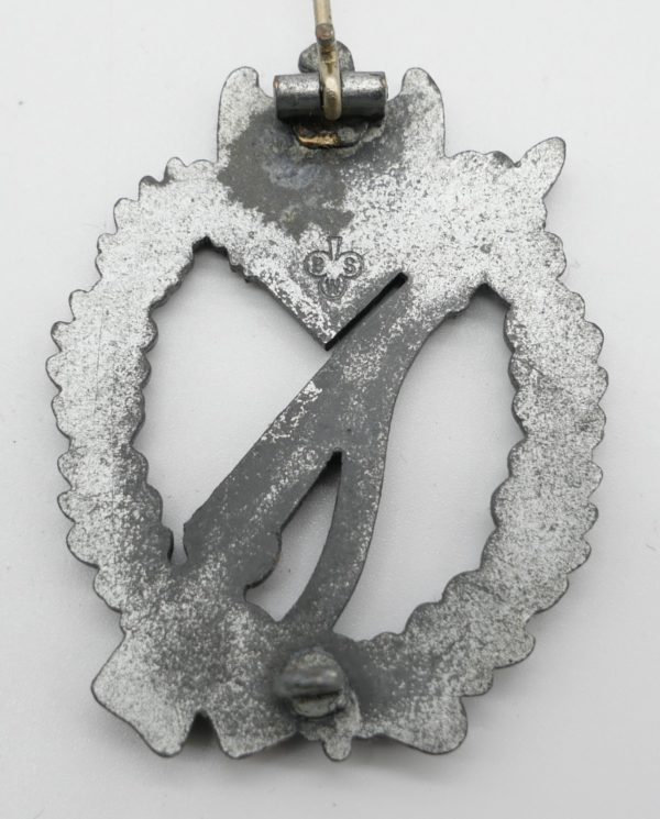Infanterie Sturmabzeichen Silber BSW - In der Verleihungsschachtel im Wölkchendesign - Hersteller Brüder Schneider Wien – Bild 4