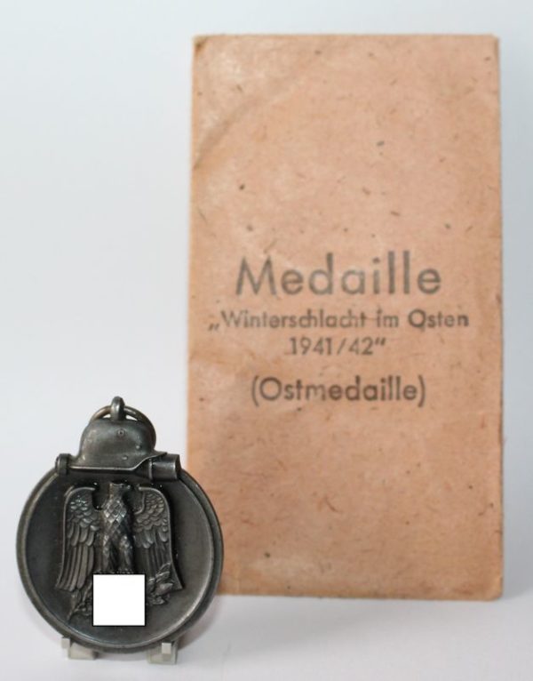 Medaille Winterschlacht im Osten 1941/42 - Hersteller 1 (Deschler & Sohn, München) - Mit Verleihungstüte - WIO – Bild 2