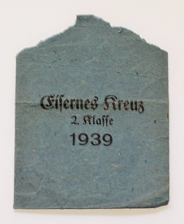 Verleihungstüte zum Eisernes Kreuz 2. Klasse - Rudolf Souval, Wien