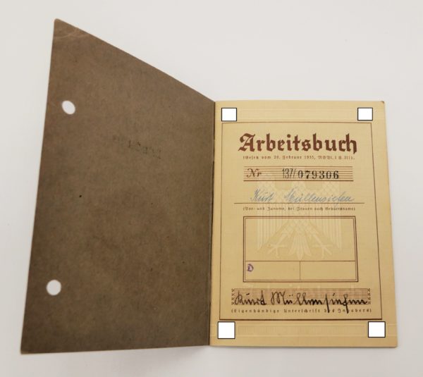 Erkennungsmarke der Kriegsmarine N. 1216/38 S - Mit dabei das Arbeitsbuch des Mannes - EKM - Dogs Tag – Bild 3