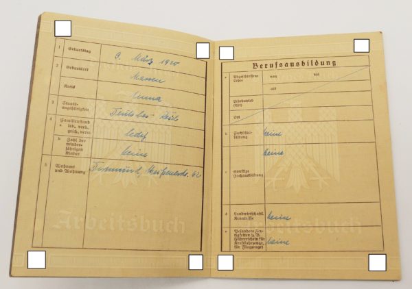 Erkennungsmarke der Kriegsmarine N. 1216/38 S - Mit dabei das Arbeitsbuch des Mannes - EKM - Dogs Tag – Bild 4