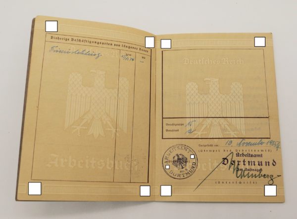 Erkennungsmarke der Kriegsmarine N. 1216/38 S - Mit dabei das Arbeitsbuch des Mannes - EKM - Dogs Tag – Bild 5
