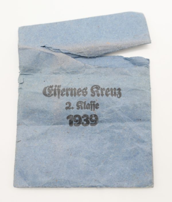 Verleihungstüte zum Eisernes Kreuz 2. Klasse - Louis Gottlieb & Söhne, Idar Oberstein