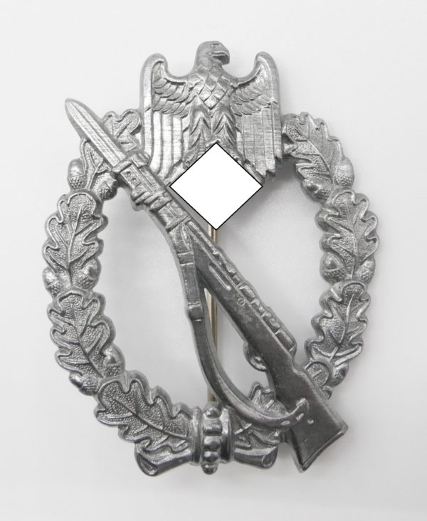 Infanterie Sturmabzeichen Silber - Pillow Crimp Variante - Ungetragener Zustand