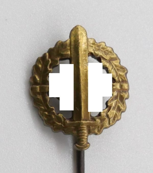16 mm Miniatur zum SA Sportabzeichen Bronze - Hersteller 6 (Fritz Zimmermann, Stuttgart)
