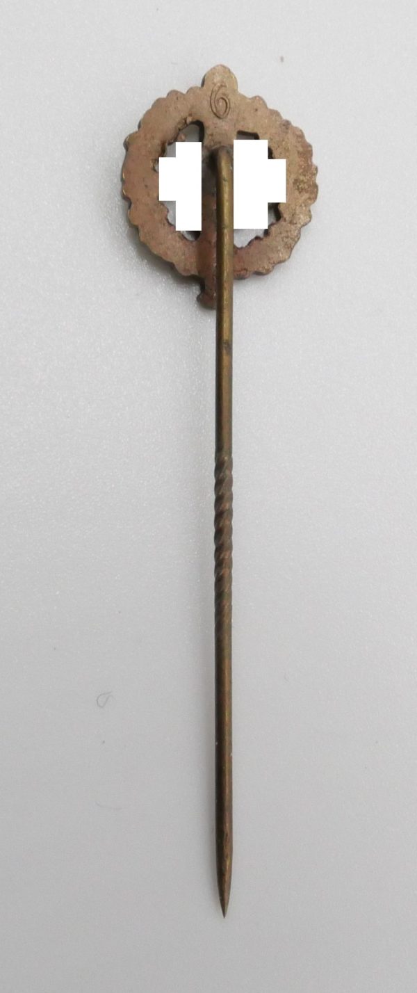 16 mm Miniatur zum SA Sportabzeichen Bronze - Hersteller 6 (Fritz Zimmermann, Stuttgart) – Bild 3