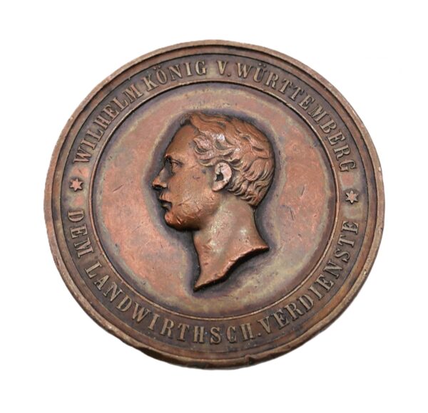 Nicht tragbare Plakette - Wilhelm von Württemberg dem landwirthsch. Verdienste