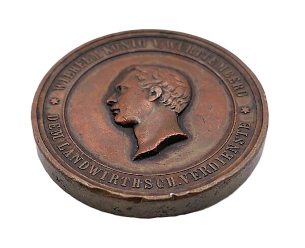 Nicht tragbare Plakette - Wilhelm von Württemberg dem landwirthsch. Verdienste – Bild 2