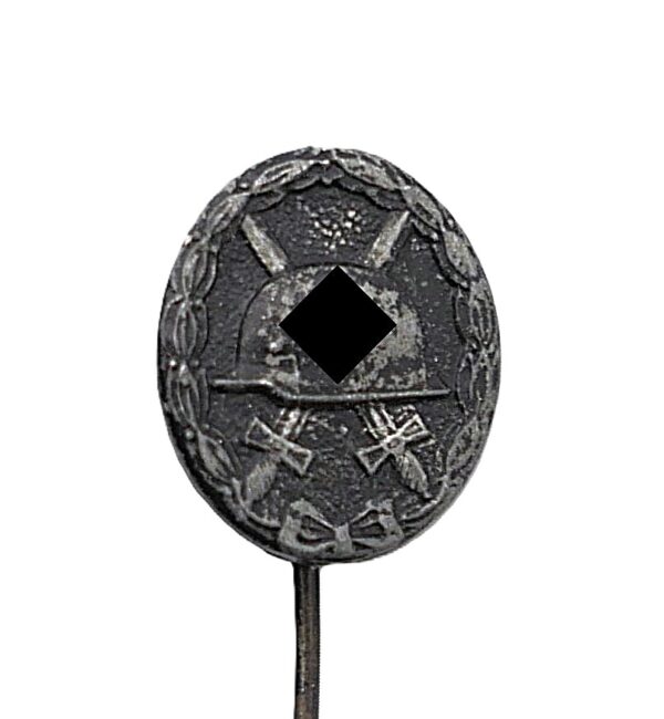 17 mm Miniatur zum Verwundetenabzeichen Schwarz - Hersteller L/11 (Wilhelm Deumer, Lüdenscheid) - VWA