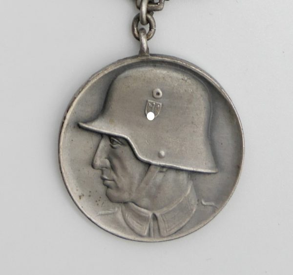 Medaille als Bierzipfel - Soldat mit Helm – Bild 2