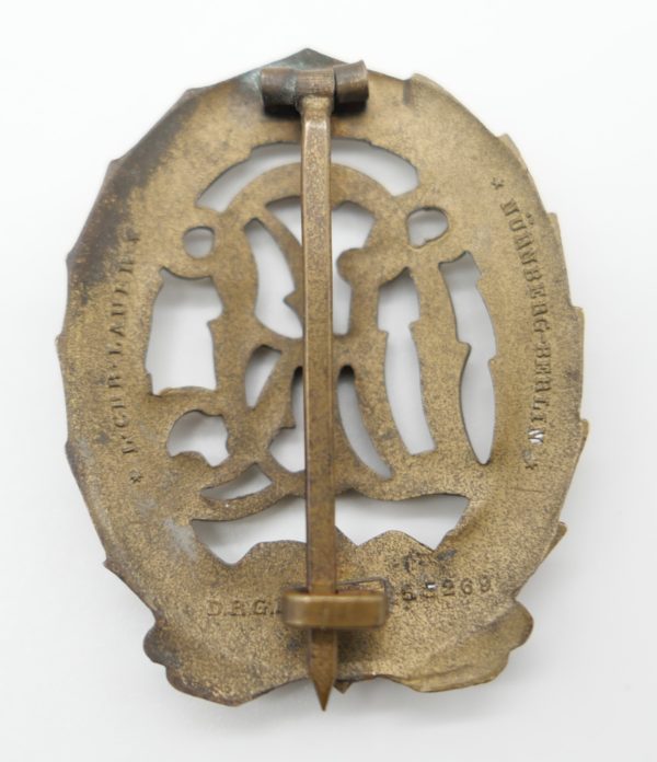 DRL Sportabzeichen Bronze - Hersteller L. Chr. Lauer, Nürnberg - Berlin – Bild 2
