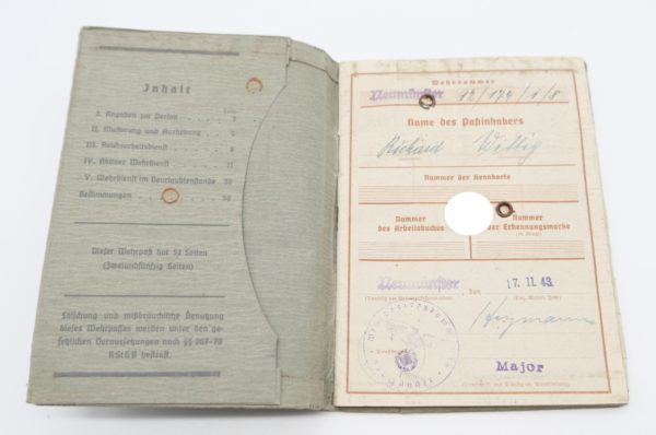 Wehrpass - Eines Volkssturm Angehörigen – Bild 2