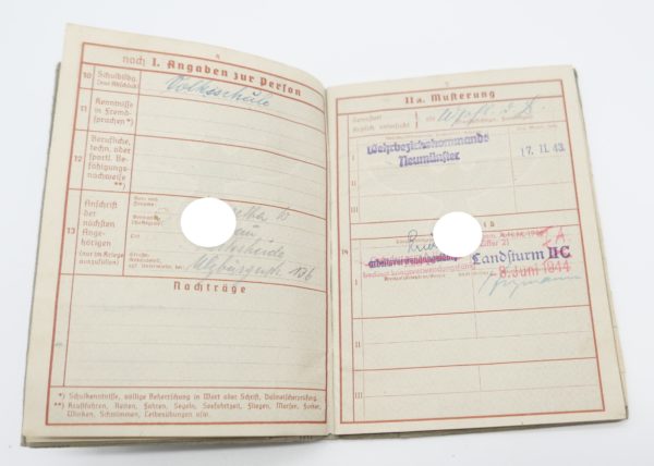 Wehrpass - Eines Volkssturm Angehörigen – Bild 4
