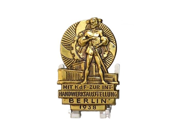 Abzeichen - Mit KDF zur INT. Handwerksausstellung Berlin 1938