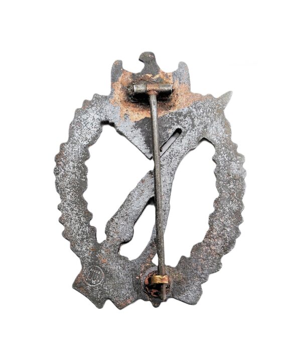 Infanterie Sturmabzeichen Silber - Hersteller Wiedmann - BARREL HINGE Variante - ISA - Eins der wenig bekannten Exemplare – Bild 2