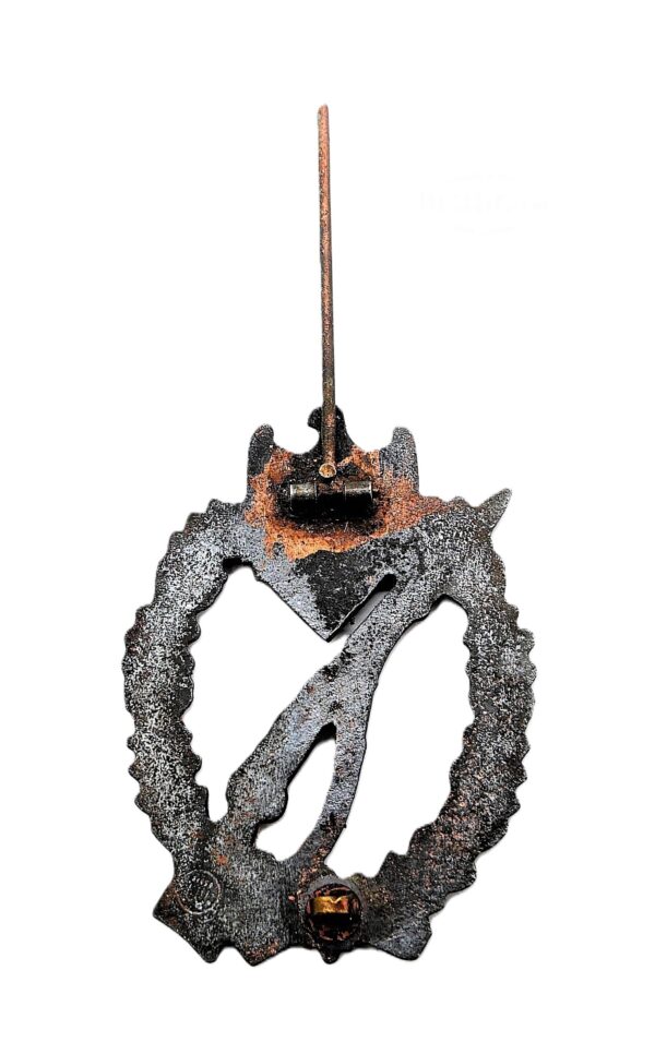 Infanterie Sturmabzeichen Silber - Hersteller Wiedmann - BARREL HINGE Variante - ISA - Eins der wenig bekannten Exemplare – Bild 3