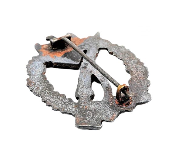 Infanterie Sturmabzeichen Silber - Hersteller Wiedmann - BARREL HINGE Variante - ISA - Eins der wenig bekannten Exemplare – Bild 4