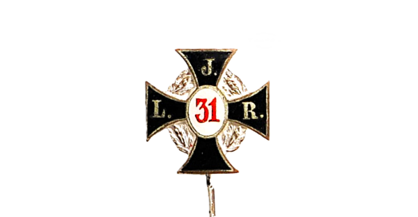 17 mm Miniatur - Regimentsnadel - Landwehr Infanterie Regiment 31 - IR