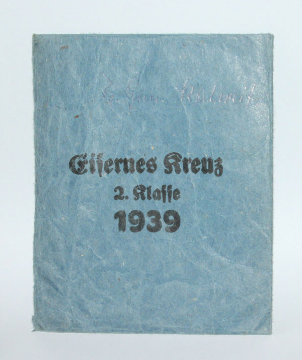Verleihungstüte zum Eisernes Kreuz 2. Klasse - Deschler & Sohn, München