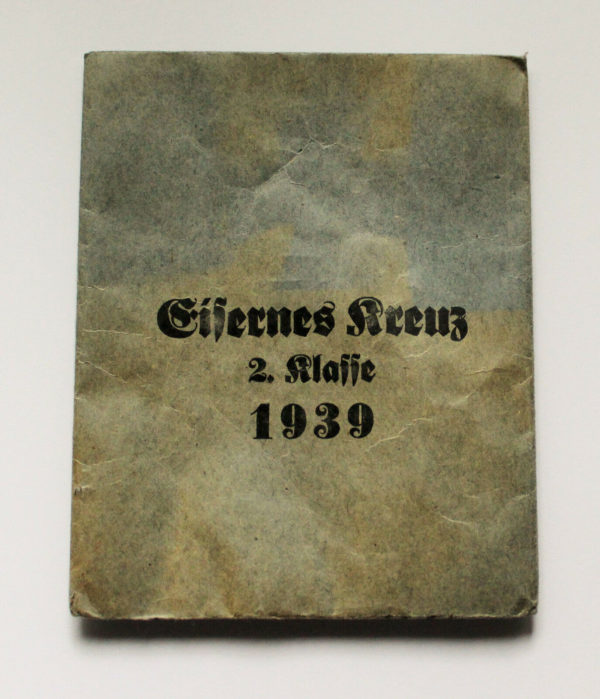 Verleihungstüte zum Eisernes Kreuz 2. Klasse - Fritz Zimmermann, Stuttgart
