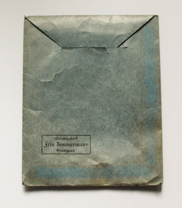 Verleihungstüte zum Eisernes Kreuz 2. Klasse - Fritz Zimmermann, Stuttgart – Bild 2