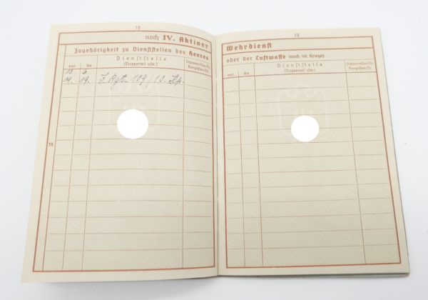 Wehrpass - Heer Inf. Reg. 109/10 – Bild 5