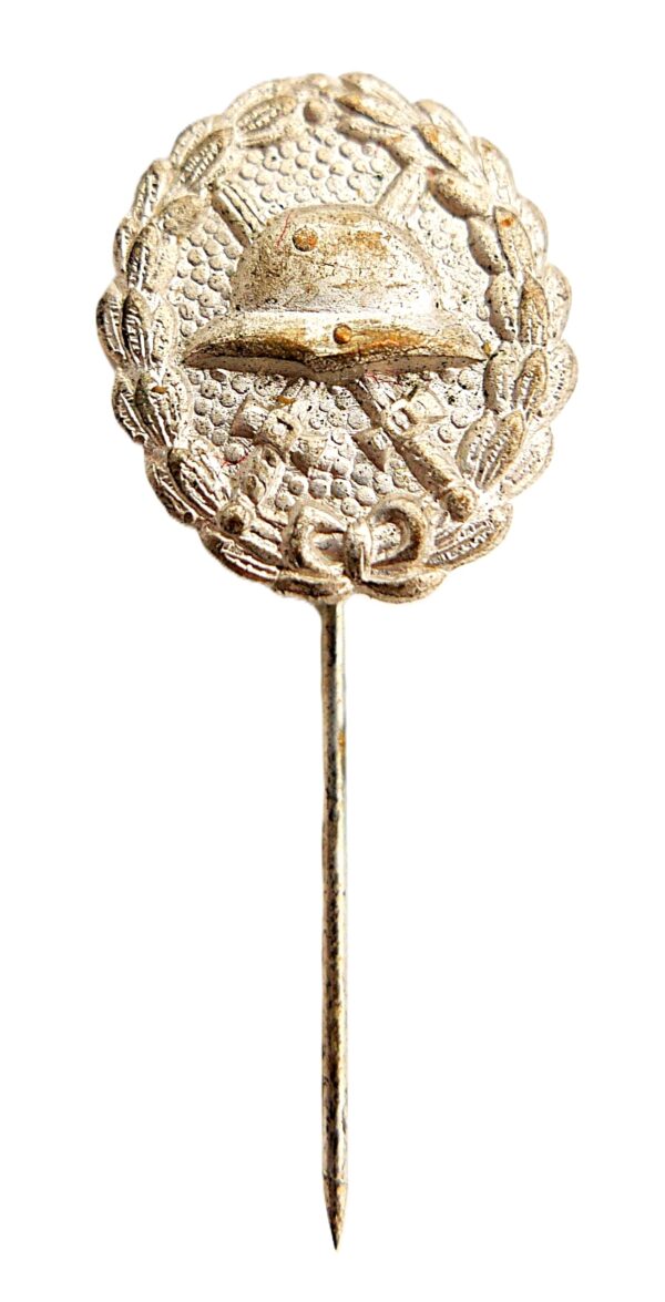 19 mm Miniatur zum Verwundetenabzeichen Silber - 1. Weltkrieg - Hohlprägung - VWA – Bild 2