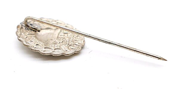 19 mm Miniatur zum Verwundetenabzeichen Silber - 1. Weltkrieg - Hohlprägung - VWA – Bild 3