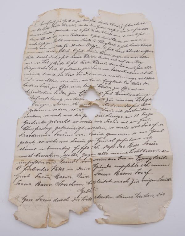 Geldbörse - Portemonnaie mit Einschuß - Mit Brief und Kugel - Geschoß - Unbezahlbarer Lebensretter – Bild 5