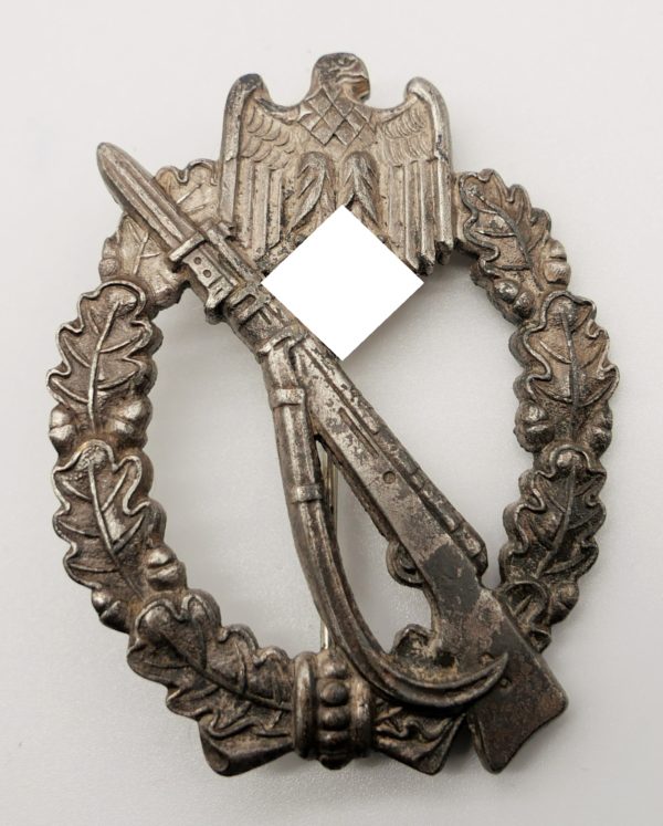 Infanterie Sturmabzeichen Silber – Hersteller R.S.S. (Richard Simm & Söhne, Gablonz)