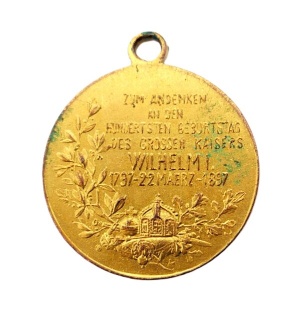 16 mm Miniatur zur Zentenarmedaille – Centenarmedaille - Orden zum 100. Geburstag von Kaiser Wilhelm I.  – Bild 2
