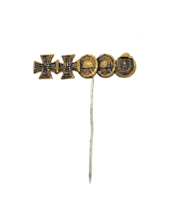 9 mm Miniatur Ordensspange - Eisernes Kreuz - EK - Verwundetenabzeichen - VWA - Schwarz und Silber - WIO – Bild 2