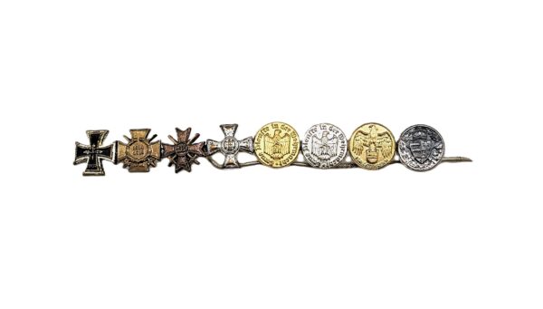 Miniatur Ordensspange mit 8 Auszeichnungen - Eisernes Kreuz - KVK - Dienstauszeichnung - Ausführung von 1957 – Bild 2