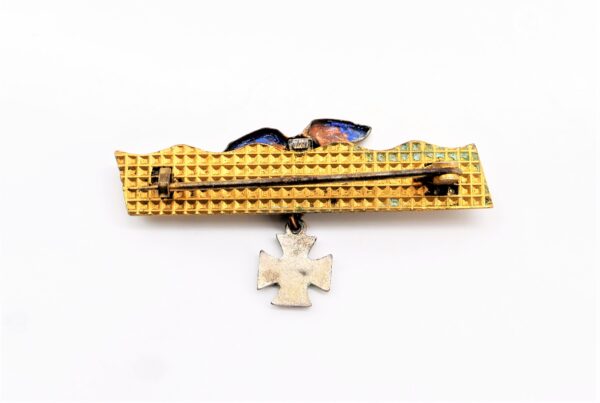 Patriotischer Schmuck mit Eisernen Kreuz Miniatur – Brosche aus einen Führungsring gefertigt - Adler - EK – Bild 3