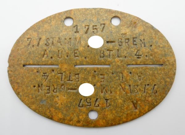 Erkennungsmarke der 7./STAMM. SS - GREN. A.U.E. BTL. 4