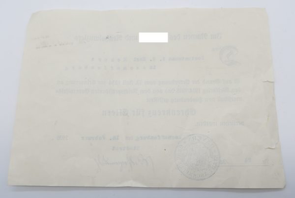 Urkunde zum Ehrenkreuz für Eltern – Bild 2