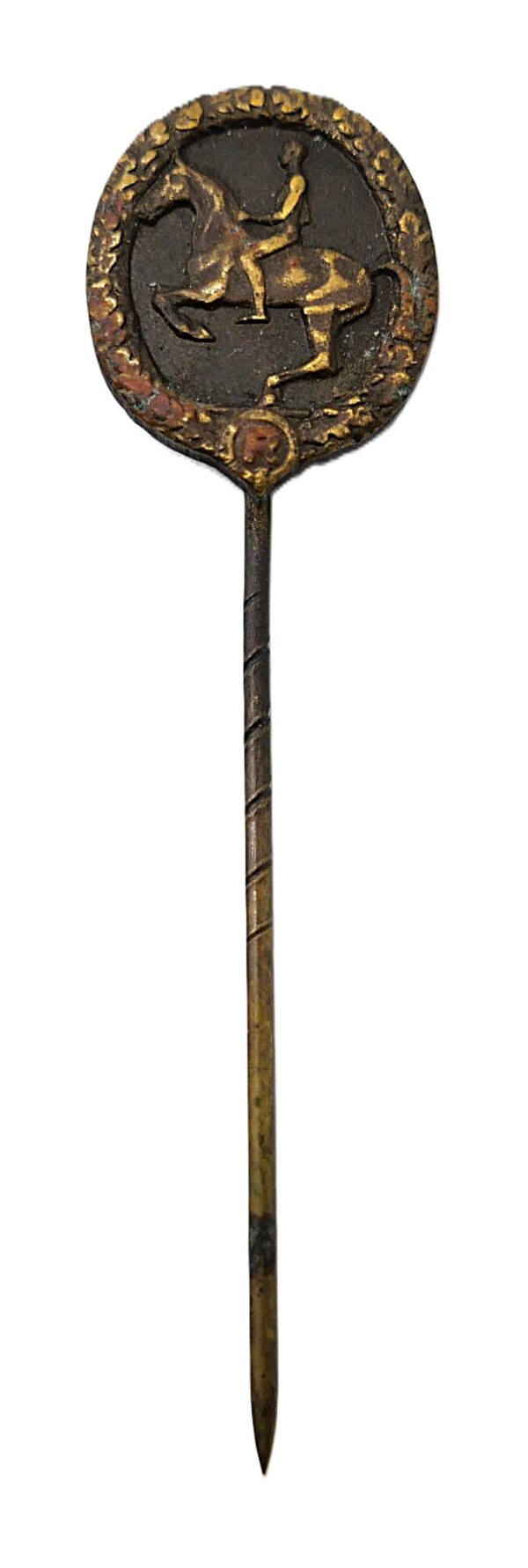 18 mm Miniatur - Deutsches Reiterabzeichen Bronze - Hersteller Lauer NBG – Bild 2
