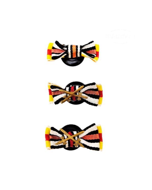 3 x Knopflochschleife - Knopflochminiatur - Baden - Ehrenkreuz für Frontkämpfer - FEK