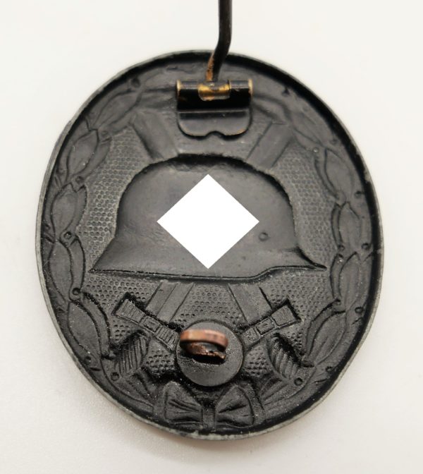 Verwundetenabzeichen Schwarz - Deschler/Wiedmann Design - Seltene Zink Ausführung – Bild 4