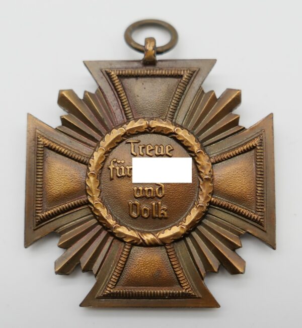 NSDAP Dienstauszeichnung Bronze - Aluminium Ausführung mit Hersteller im Etui – Bild 3