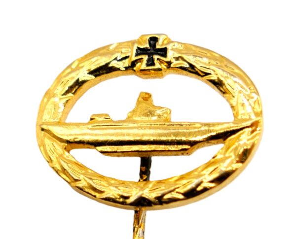 16 mm Miniatur zum U Boot Kriegsabzeichen - 57er Ausführung
