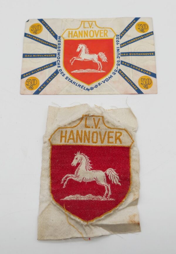Ärmelabzeichen des Stahlhelmbund - Landesverband (L.V.) Hannover - Werbewoche 1932