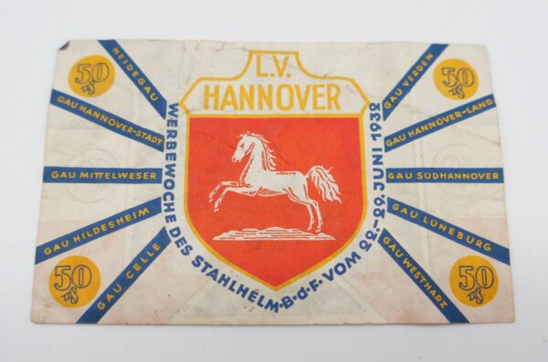 Ärmelabzeichen des Stahlhelmbund - Landesverband (L.V.) Hannover - Werbewoche 1932 – Bild 4