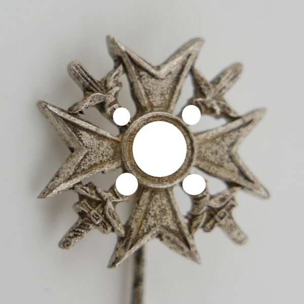 16 mm Miniatur zum Spanienkreuz mit Schwertern - Silber