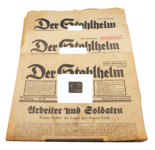 3 Zeitungen - Der Stahlhelm - Stahlhelmbund - 1934/1935 - SHB