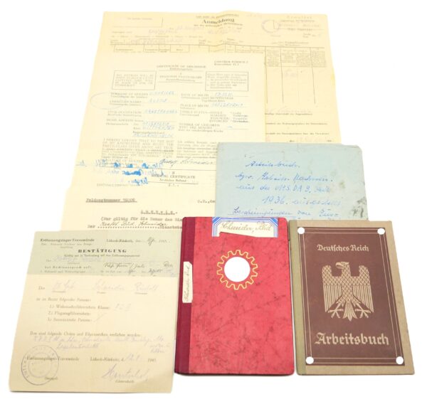 DAF Mitgliedsbuch - Deutsches Reich Arbeitsbuch - Diverse Papiere eines Kraftfahrers