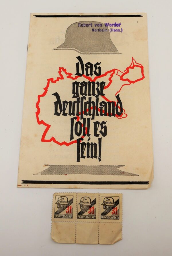 Werbung vom Stahlhelm Verlag - Stahlhelmbund