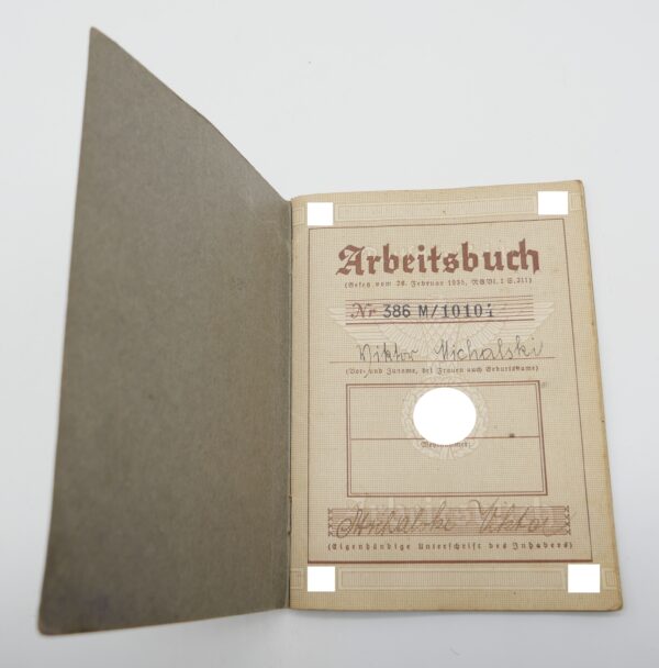 Arbeitsbuch eines Maler und Anstreicher aus Wien – Deutsches Reich – Bild 3