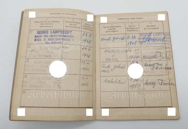 Arbeitsbuch eines Maler und Anstreicher aus Wien – Deutsches Reich – Bild 5